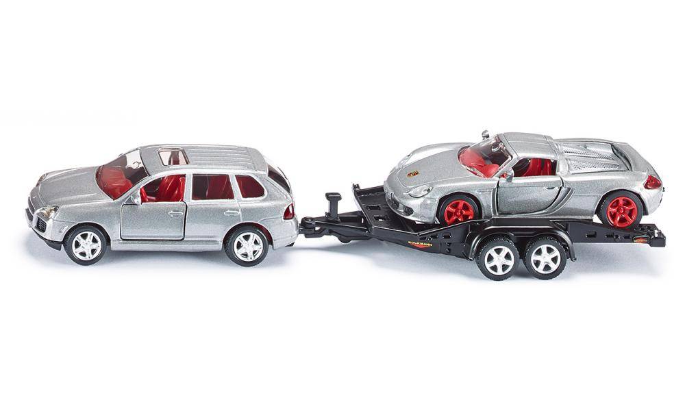 Auto - Porsche Cayenne - Met aanhangwagen - 1:55 - Siku