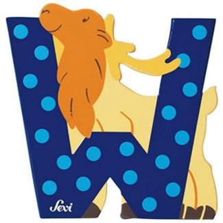 sevi Letter - W - Hout - Sevi