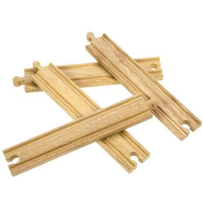 BigJigs Rails - Rechte stukken - Lang - 4dlg.