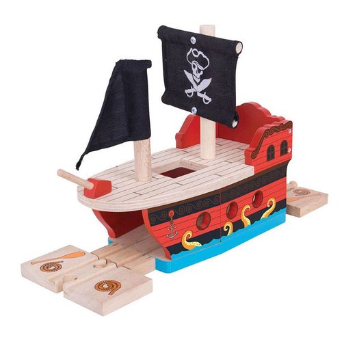 BigJigs Bigjigs - Rails - Piratenschip BigJigs Bigjigs - Rails - Piratenschip