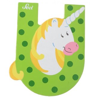 sevi Letter - U - Unicorn - Hout - Sevi