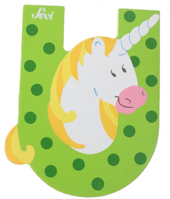 Letter - U - Unicorn - Hout - Sevi