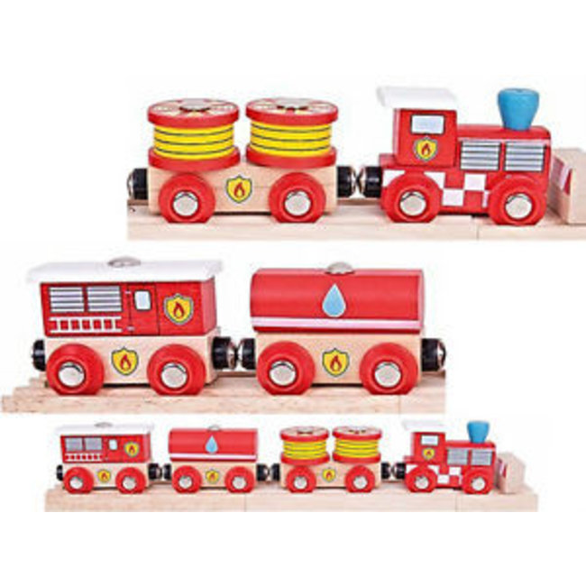 BigJigs Trein - Brandweertrein