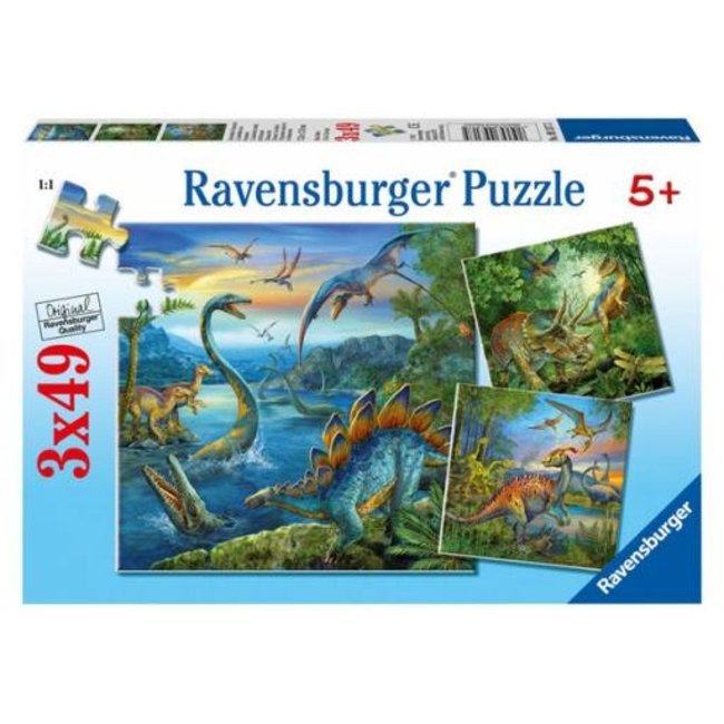 Ravensburger Puzzel - Dinosauriërs - 3x49st.