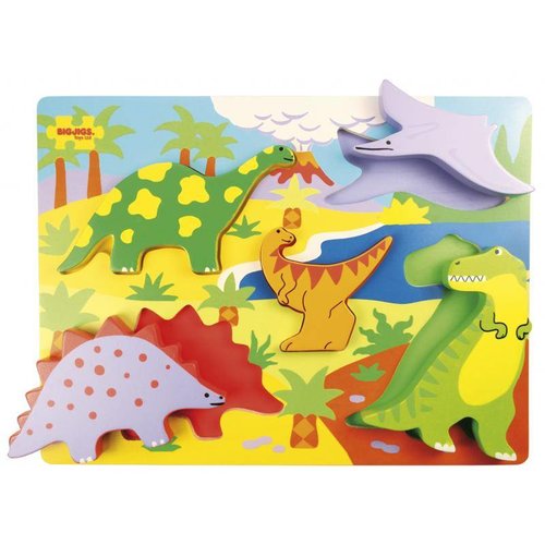 BigJigs Bigjigs - Puzzel - Dinosaurussen - 5st. BigJigs Bigjigs - Puzzel - Dinosaurussen - 5st.