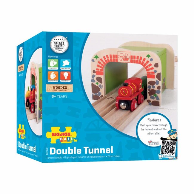 BigJigs Rails - Dubbele tunnel