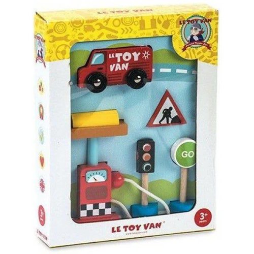Le Toy Van Le Toy Van - Autoset - Bestelwagen met benzinepomp Le Toy Van Le Toy Van - Autoset - Bestelwagen met benzinepomp