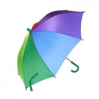 Johntoy Paraplu - Regenboogkleuren - Voor kinderen - 68cm