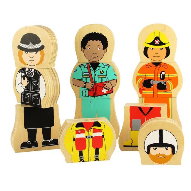 BigJigs Puzzel - Mensen die ons helpen - 12st.