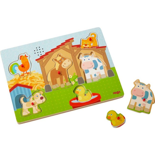 Haba Puzzel - Geluiden op de boerderij - 6st.