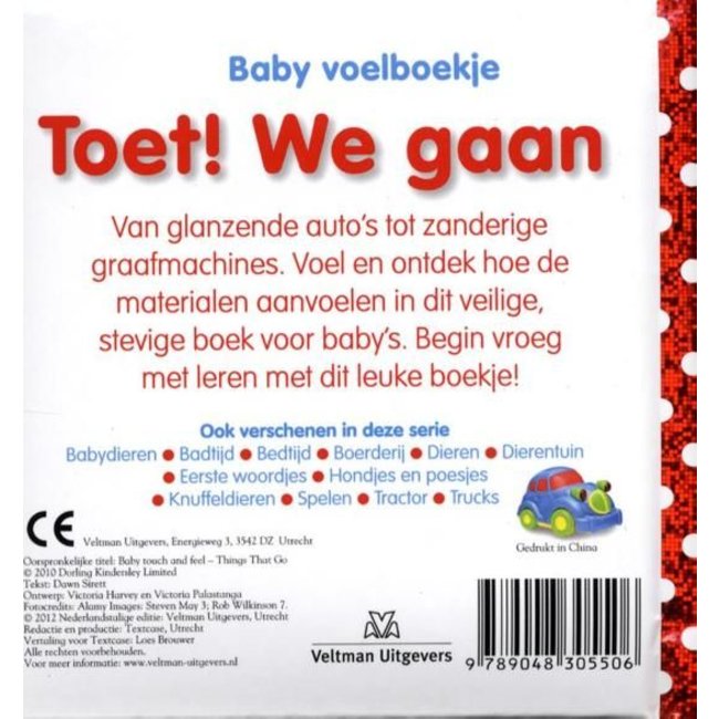 Veltman Boek - Baby voelboekje - Toet, we gaan