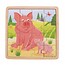 BigJigs Puzzel - Varken & biggetje - Hout - 18x18cm - 16st.
