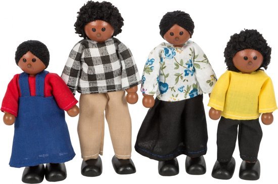 Poppenhuispoppetjes - Familie - Donker