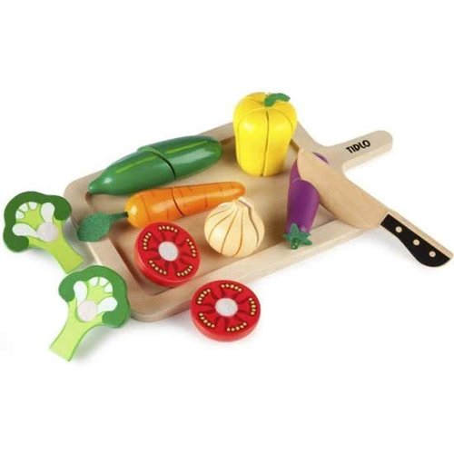 Tidlo Speelgoedeten - Snijset - Groente - Hout Tidlo Speelgoedeten - Snijset - Groente - Hout