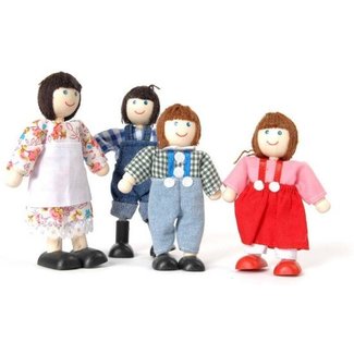 Tidlo Poppenhuispoppetjes - Boerderij familie - Hout