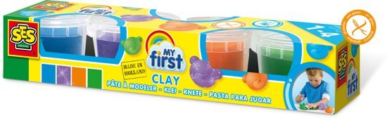 SES - Klei - Mijn eerste speeldeeg - 4x 90gr.