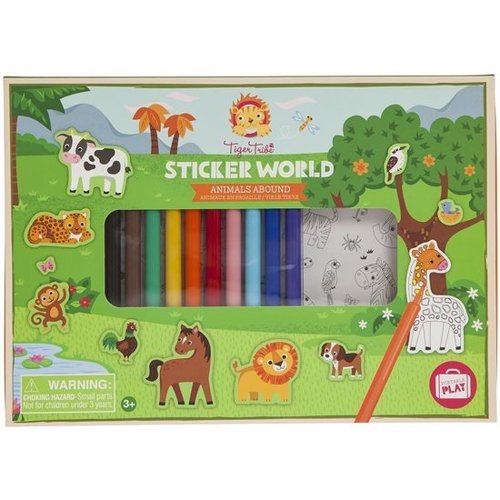Tiger Tribe - Sticker wereld - Dieren in overvloed Tiger Tribe - Sticker wereld - Dieren in overvloed