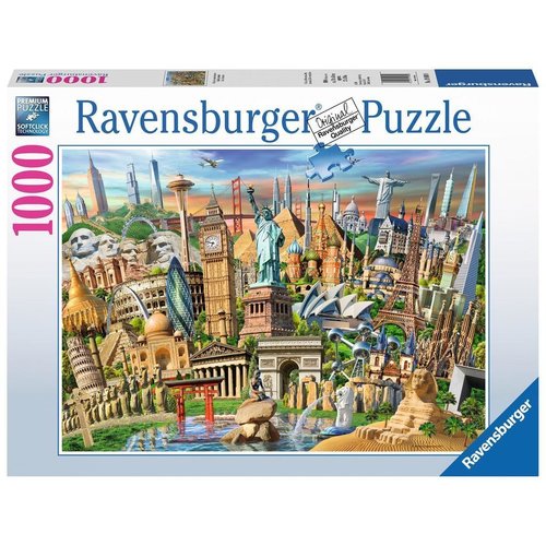 Ravensburger Ravensburger - Puzzel - Bezienswaardigheden van de wereld - 1000st. Ravensburger Ravensburger - Puzzel - Bezienswaardigheden van de wereld - 1000st.