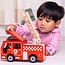 BigJigs Auto - Brandweer - Ladderwagen - 28cm