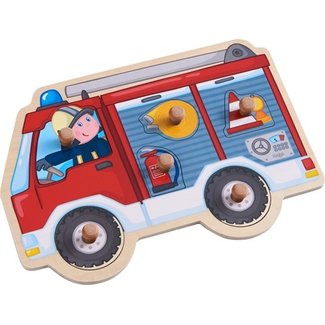 Haba Puzzel - Inlegpuzzel - Brandweerauto - 6st.