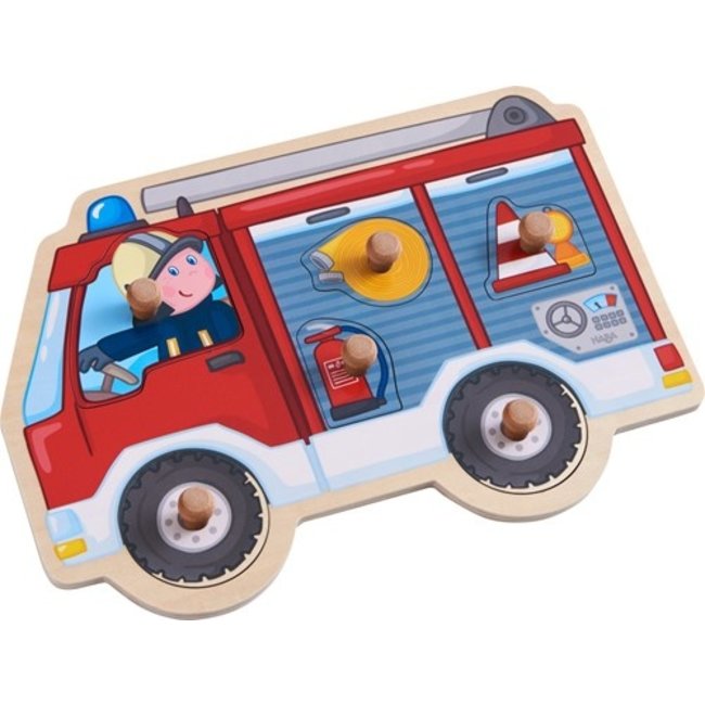 Haba Puzzel - Inlegpuzzel - Brandweerauto - 6st.