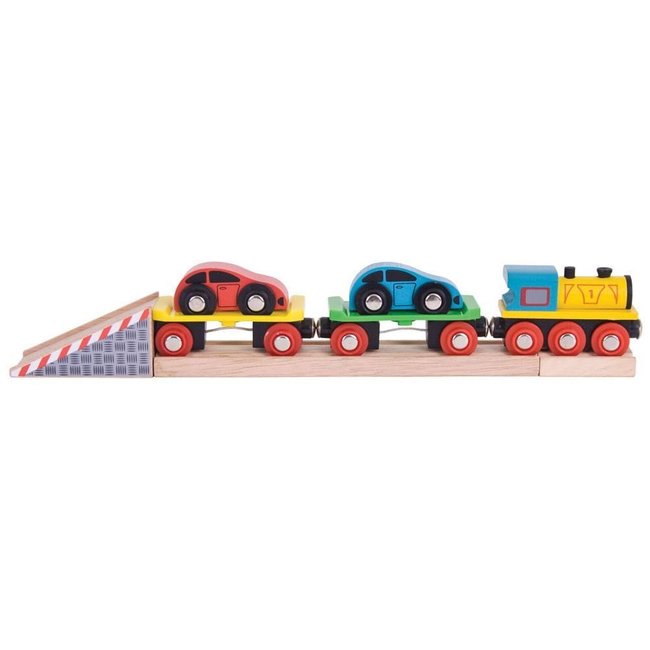 BigJigs Trein - Autotransporter