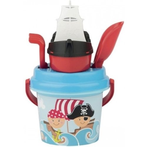 Emmerset - Piraat & boot - 5dlg. - Hoogte emmer - 15cm Emmerset - Piraat & boot - 5dlg. - Hoogte emmer - 15cm
