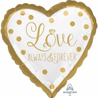 Anagram Folieballon - Love always and forever - Zonder vulling