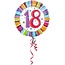 Anagram Folieballon - 18 jaar - Radiant - 45cm - Zonder vulling