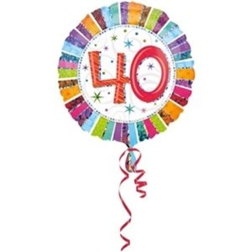 Anagram Folieballon - 40 Jaar - Radiant - 43cm - Zonder vulling Anagram Folieballon - 40 Jaar - Radiant - 43cm - Zonder vulling