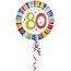 Anagram Folieballon - 80 jaar - Radiant - 43cm - Zonder vulling