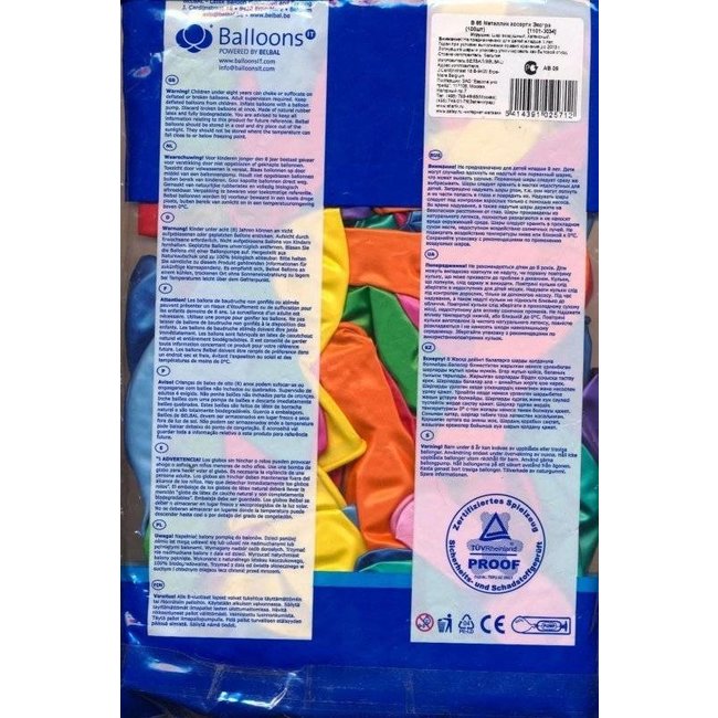 Belbal Ballonnen - Gekleurde mix - 30cm - 100st.