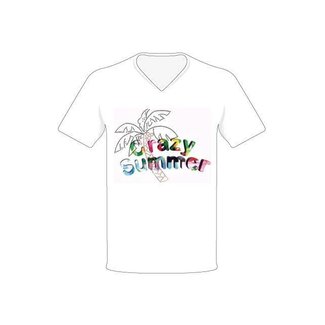 1234feest T-shirt - Crazy summer - Wit - S