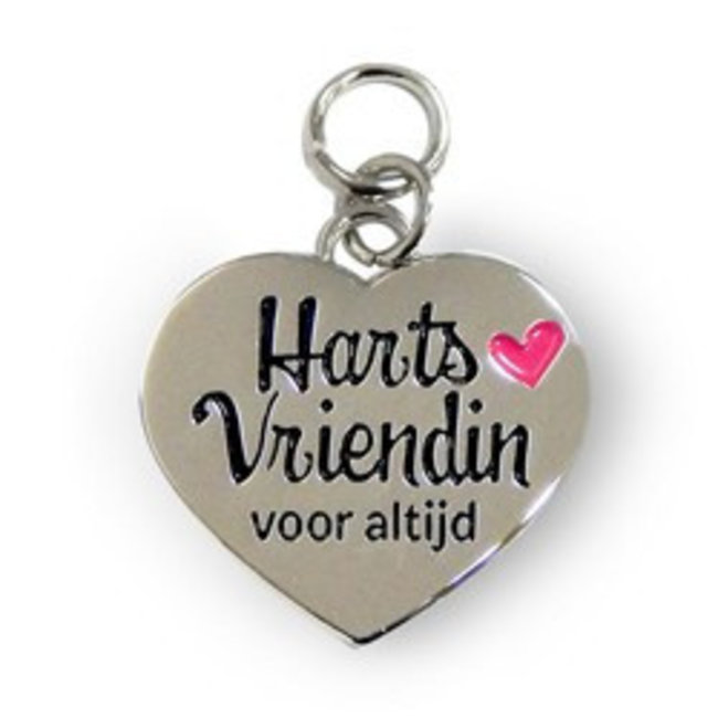 Charms for you Bedeltje - Hartsvriendin voor altijd - Charms for you