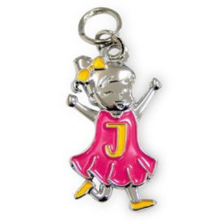 Charms for you Bedeltje - J - Meisje - Charms for you