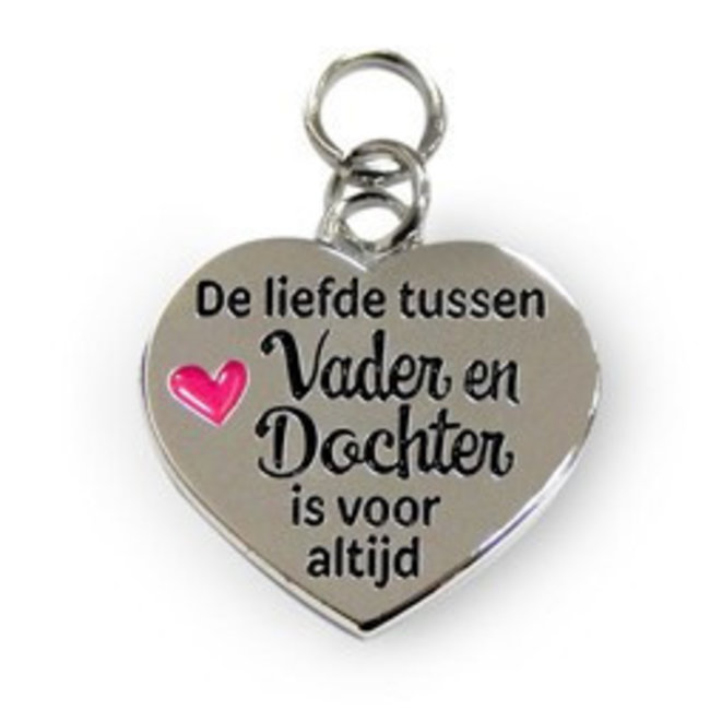 Charms for you Bedeltje - Liefde vader & dochter - Charms for you
