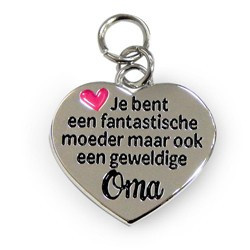 Bedeltje - Geweldige moeder maar ook geweldige oma - Charms for you