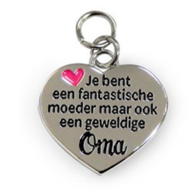 Charms for you Bedeltje - Moeder maar ook oma - Charms for you
