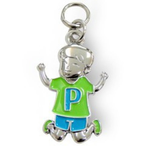 Charms for you Bedeltje - P - Jongen - Charms for you