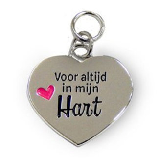 Charms for you Bedeltje - Voor altijd in mijn hart - Charms for you