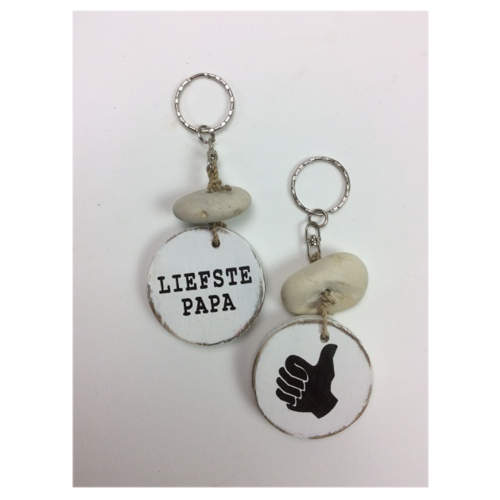 Cotton Counts Cotton Counts - Sleutelhanger - Hout - Liefste papa Cotton Counts Cotton Counts - Sleutelhanger - Hout - Liefste papa