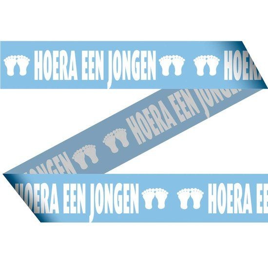 Markeerlint - Afzetlint - Hoera een jongen - 15m
