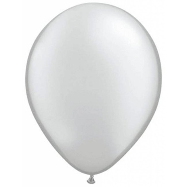 Folat Ballonnen - Zilver - Metallic - 30cm - 10st.**