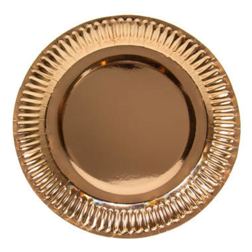 Folat Folat - Borden - Karton - Metallic roségoud - 8st. - 23cm Folat Folat - Borden - Karton - Metallic roségoud - 8st. - 23cm