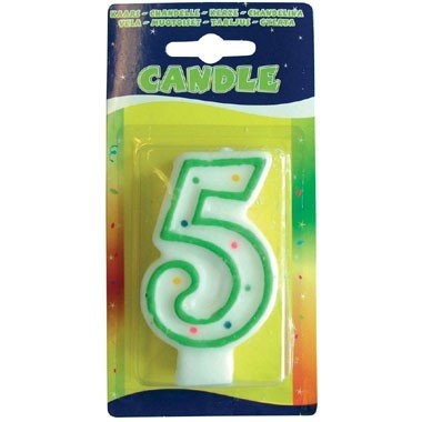 Cijferkaars - Taartkaarsje - 5