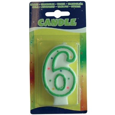 Cijferkaars - Taartkaarsje - 6