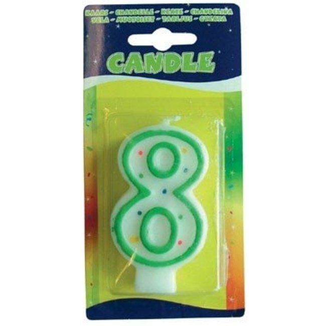 Folat Cijferkaars - Taartkaarsje - 8