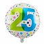 Folat Folieballon - 25 jaar - Rainbow dots - 45cm - Zonder vulling*