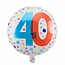 Folat Folieballon - 40 jaar - Rainbow dots - 45cm - Zonder vulling