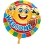 Folat Folieballon - Welcome - Smiley - 45cm - Zonder vulling
